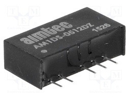 Converter: DC/DC; 1W; Uin: 4.5÷5.5V; Uout: 12VDC; Uout2: -12VDC; SIP7