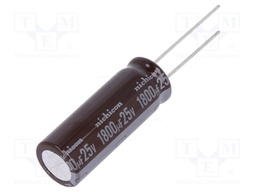 Capacitor: electrolytic; low impedance; THT; 1800uF; 25VDC; ±20%