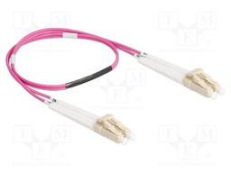 Fiber patch cord; OM4; LC/PC,both sides; 0.5m; 50/125um; LSZH