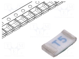 Fuse: fuse; time-lag; 5A; 63VAC; SMD; ceramic; Case: 1206; C1T; 63VDC