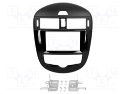 Radio mounting frame; Nissan; 2 DIN; matt black,black gloss
