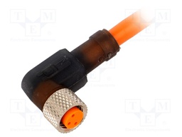 Connector: M8; 2m; female; PIN: 3; angled 90°; plug; PUR