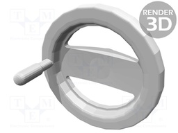 Knob; with handle; H: 70mm; Ømount.hole: 20mm; black; 0÷80°C