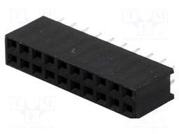 Socket; pin strips; female; PIN: 20; straight; 2.54mm; THT; 2x10