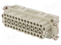 Connector: HDC; female; HEE; PIN: 46; 46+PE; size 8; w/o contacts