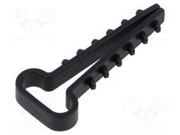 Holder; 100pcs; RectDowel; Body: black; 14x6mm