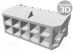 Socket; wire-board; male; Micro-Fit 3.0; 3mm; PIN: 10; THT; 5A; 600V