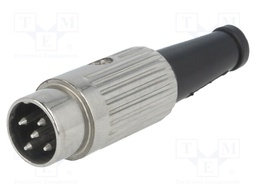 Plug; DIN; male; PIN: 5; Layout: 360°; straight; for cable; soldering