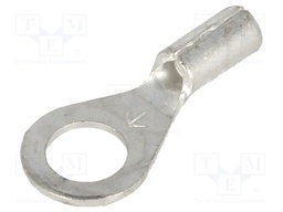 Ring terminal; M4,5; crimped; for cable; non-insulated; copper