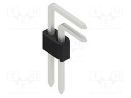 Connector: pin strips; pin header; male; PIN: 2; 1.27mm; THT; 2x1