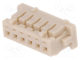 Plug; wire-board; female; DF13; 1.25mm; PIN: 6; w/o contacts
