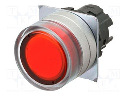 Switch: push-button; 22mm; Stabl.pos: 1; flat; Pos: 2
