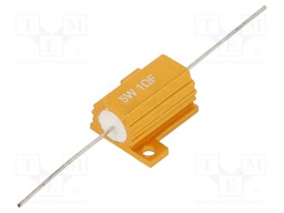 Resistor: wire-wound; with heatsink; 1Ω; 5W; ±1%; 50ppm/°C; axial