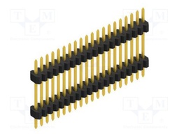 Connector: pin strips; pin header; male; PIN: 20; 1.27mm; THT; 1x20