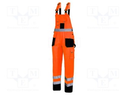 Dungarees; Size: L; black-orange; warning; Class: 2; 270g/m2
