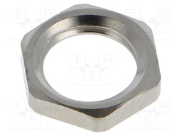 Nut; M12; brass; 15mm; Thread: metric; Pitch: 1.5; Plating: nickel