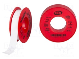 Tape: sealing; W: 12mm; L: 12m; white; PTFE; max.260°C