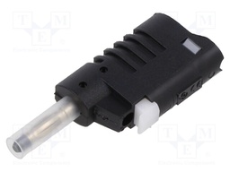 Plug; 4mm banana; 36A; 30VAC; 60VDC; black; 58.6mm; nickel plated