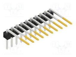 Connector: pin strips; pin header; male; PIN: 10; 2.54mm; THT; 1x10