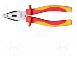 Pliers; insulated,universal; 180mm; Chrom-vanadium steel