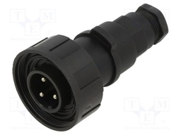 Connector: circular; plug; male; PIN: 12; 5A; 50V; w/o contacts