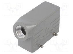 Enclosure: for HDC connectors; size D16B; for cable; angled; M25