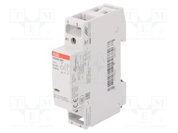 Contactor: 2-pole installation; NO x2; 12VAC; 12VDC; 20A; DIN; ESB