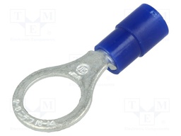 Ring terminal; M8; Ø: 8.4mm; 1.04÷2.63mm2; crimped; for cable; blue