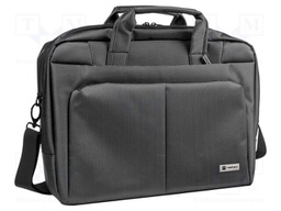 Laptop bag; graphite; polyester; Usable dim: 395x45x275mm; 15.6"