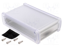 Enclosure: multipurpose; X: 146.6mm; Y: 89mm; Z: 41.6mm; silver