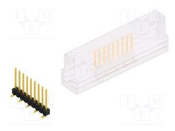 Connector: pin strips; pin header; male; PIN: 9; 2.54mm; SMT; 1x9