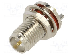 Connector: RP-SMA; socket; male; card edge; horizontal; SMT; PTFE