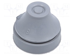 Grommet; with bulkhead; Ømount.hole: 21mm; EPDM; grey; Size: M20