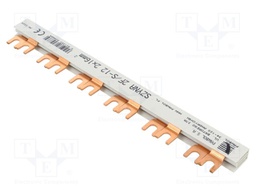 Busbar; 16mm2; Poles: 2; Urated: 400V; fork; Pitch: 18mm; L: 210mm; PVC