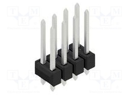 Connector: pin strips; pin header; male; PIN: 8; 2.54mm; THT; 2x4
