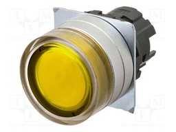 Switch: push-button; 22mm; Stabl.pos: 1; flat; Pos: 2