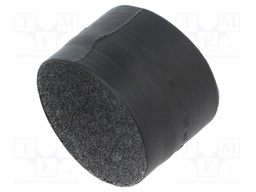 Heat shrink boot; straight,glued; L: 38.1mm; black; elastomer