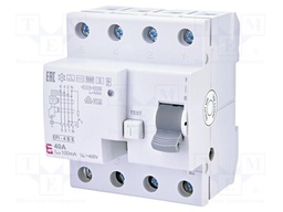 RCD breaker; Inom: 40A; Ires: 100mA; Poles: 4; 230V,400V; IP20; EFI