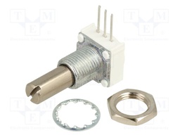 Potentiometer: shaft; single turn; 10kΩ; 1W; ±10%; 6.35mm; THT