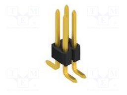 Connector: pin strips; pin header; male; PIN: 4; 1.27mm; SMT; 2x2