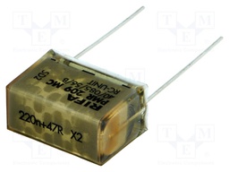 Filter: RC; 47Ω; THT; 11.3x16.5x24mm; ±20%; Pitch: 20.3mm; 220nF