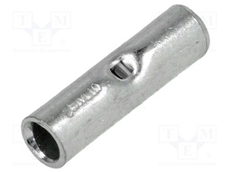 Butt splice; non-insulated; copper; 10mm2; tinned; crimped