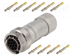 Connector: circular; Series: RT360; plug; female; crimped; PIN: 10