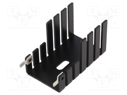 Heatsink: extruded; U; TO220; black; L: 42.4mm; W: 25.4mm; H: 25.4mm