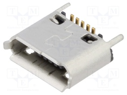 Socket; USB B micro; SMT; PIN: 5; vertical; USB 2.0; 1.8A