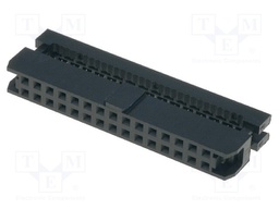 Plug; IDC; female; PIN: 30; IDC; for ribbon cable; 1mm; gold flash
