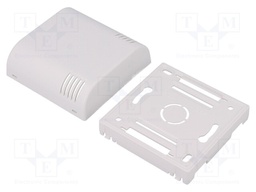 Enclosure: wall mounting; X: 80mm; Y: 80mm; Z: 35mm; ABS; white