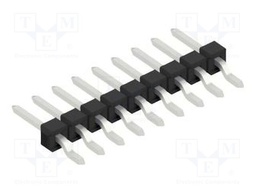 Connector: pin strips; pin header; male; PIN: 9; 2.54mm; SMT; 1x9