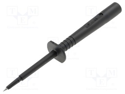 Measuring tip; 16A; black; Socket size: 4mm