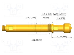 Test needle; screw-in
